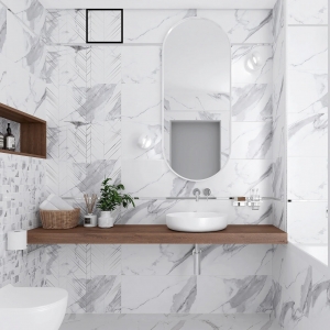 Решетка скрытого монтажа FoZa ПОД ПЛИТКУ 237х237 с вентилятором на шарикоподшипнике 125СК, обратный клапан, черная, d125мм